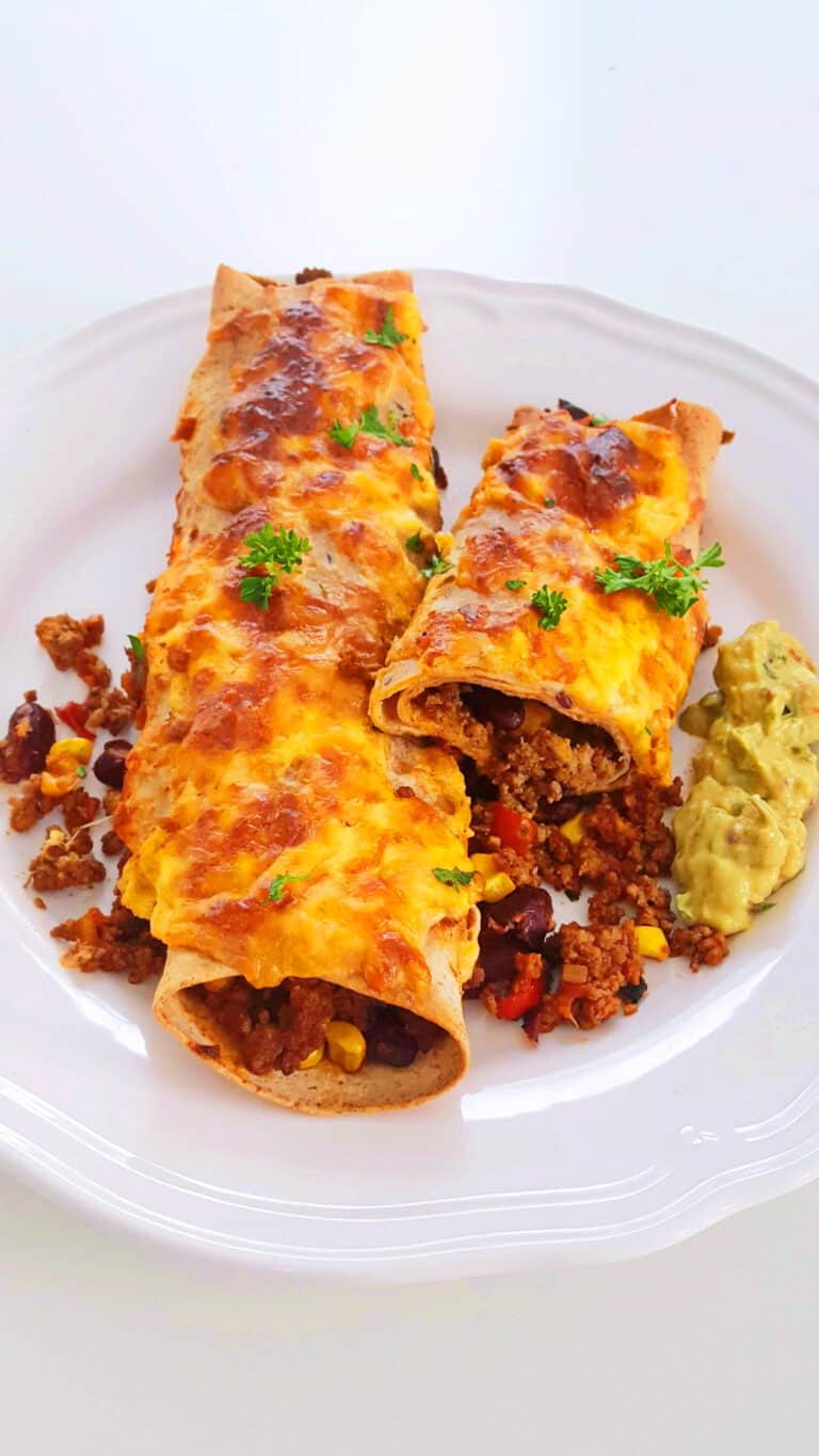 Enchiladas mit Hackfleisch gefüllt und überbacken - Lydiasfoodblog