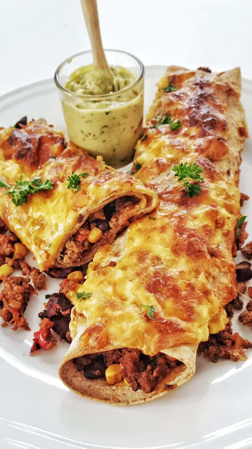 Enchiladas mit Hackfleisch gefüllt und überbacken - Lydiasfoodblog