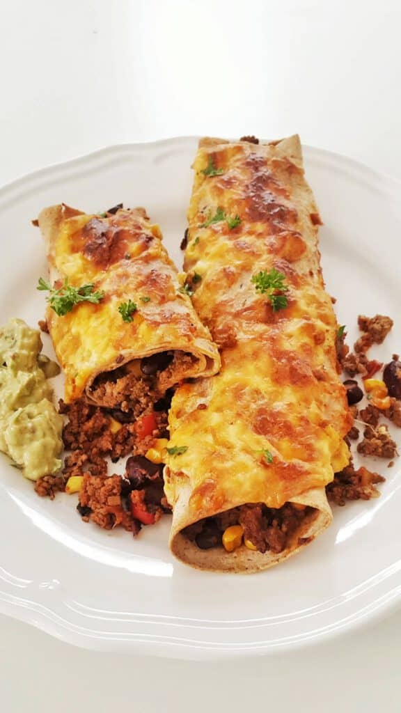 Enchiladas mit Hackfleisch gefüllt und überbacken - Lydiasfoodblog