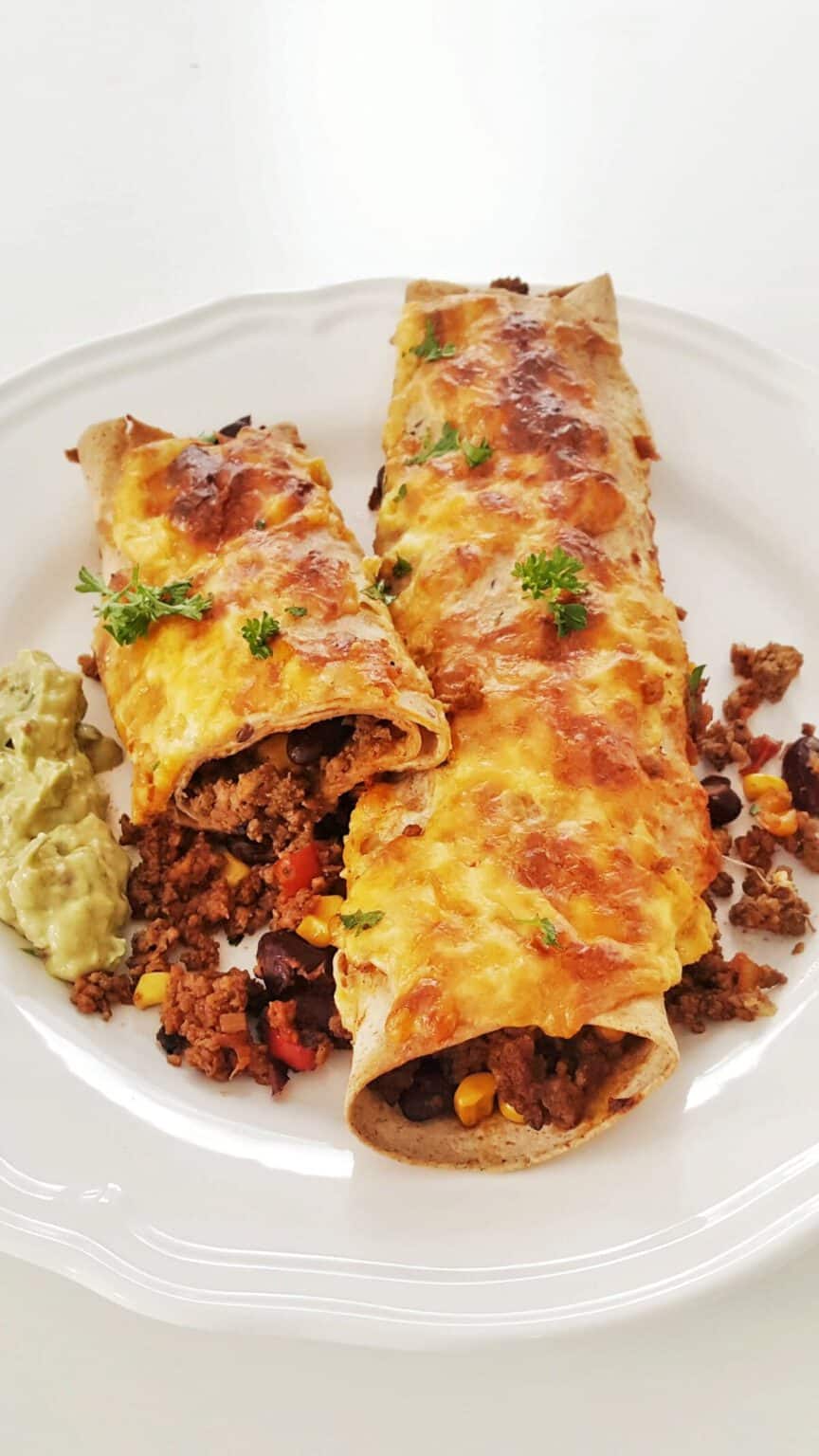 Enchiladas mit Hackfleisch gefüllt und überbacken - Lydiasfoodblog