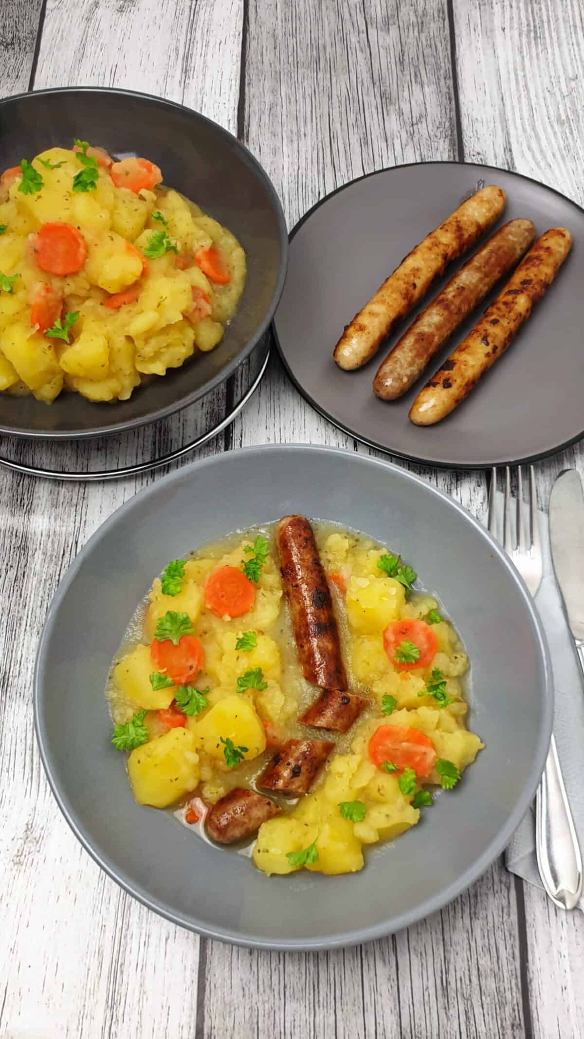 Kartoffelgemüse mit Bratwurst - Lydiasfoodblog