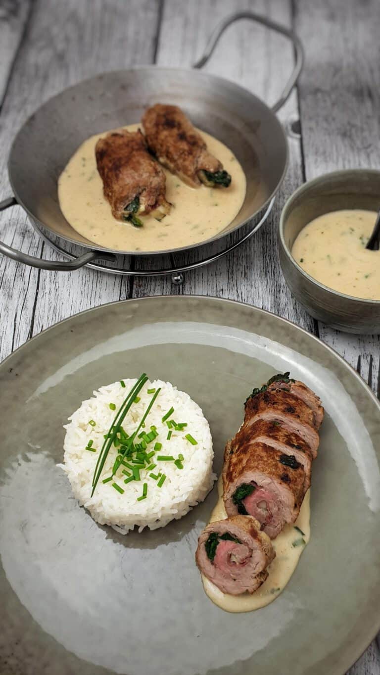 Gefüllte Kalbs-Schnitzel in Rahm-Soße, Involtini - Lydiasfoodblog