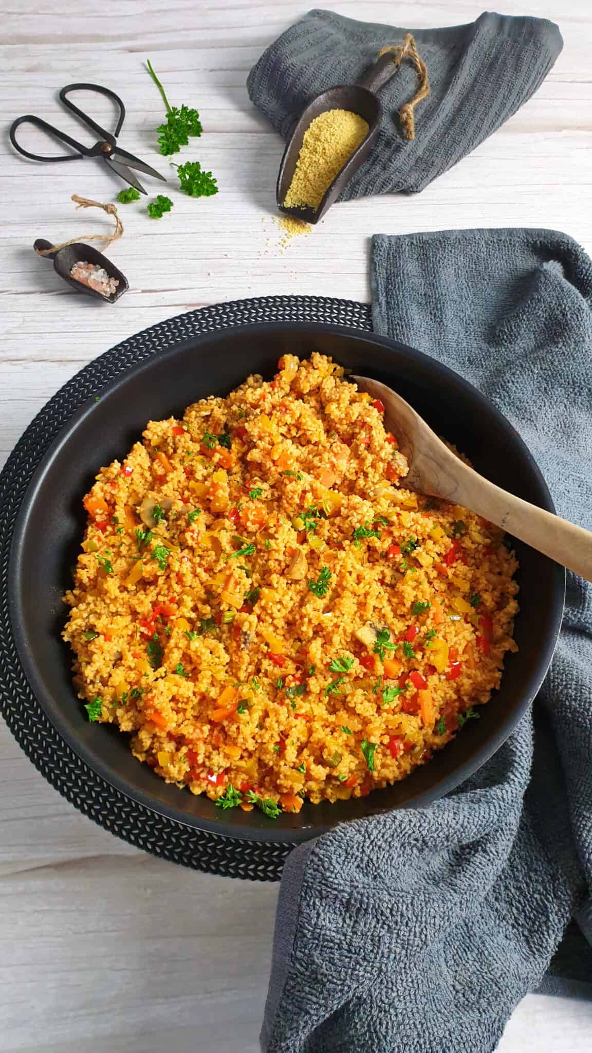 Couscous Pfanne mit Gemüse leicht und lecker Lydiasfoodblog