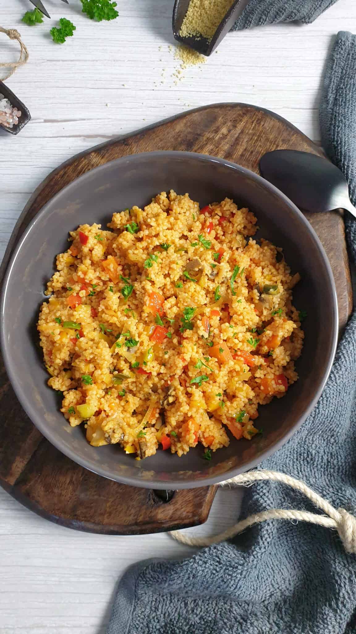 Couscous Pfanne mit Gemüse leicht und lecker Lydiasfoodblog