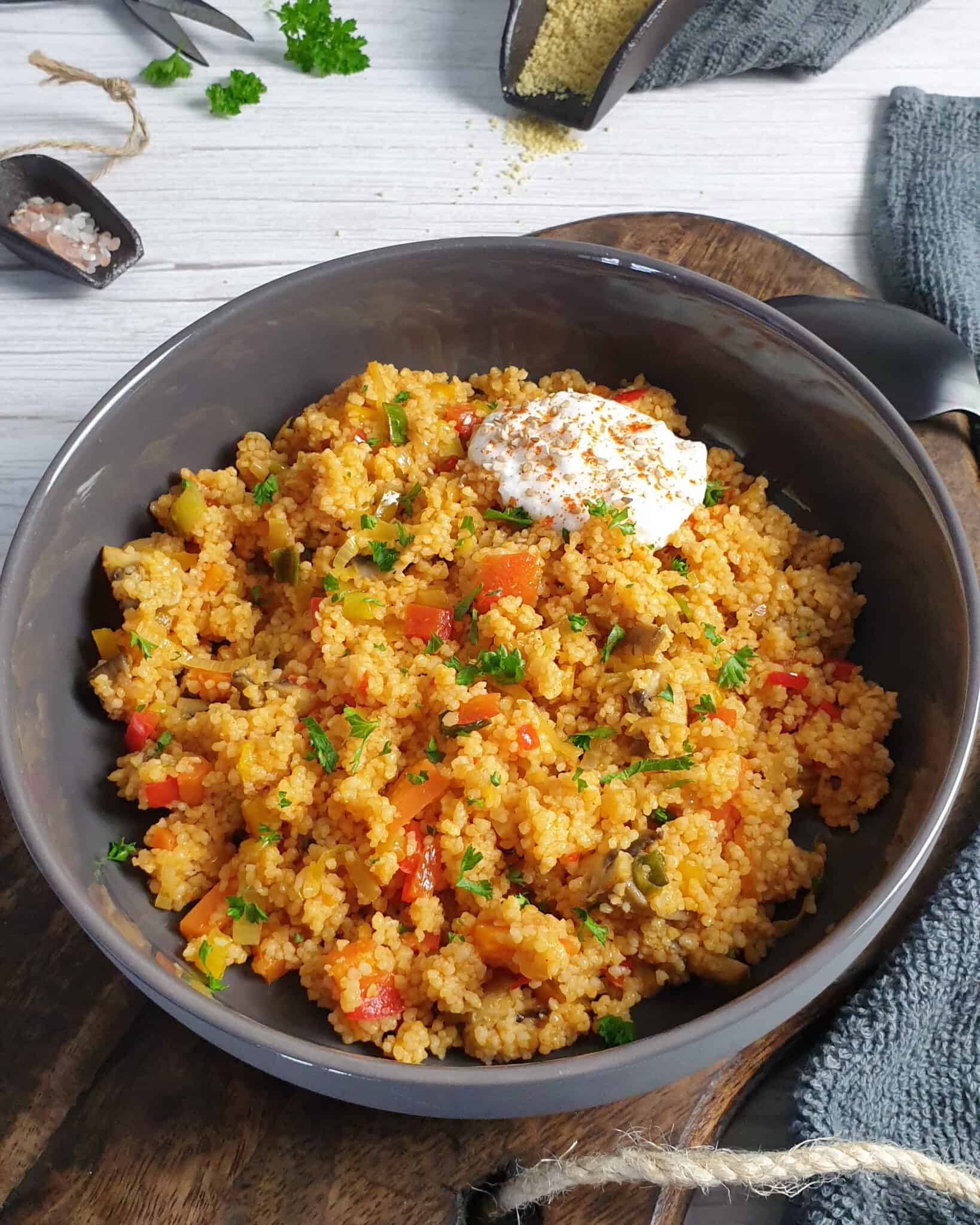 Couscous Pfanne mit Gemüse - leicht und lecker - Lydiasfoodblog