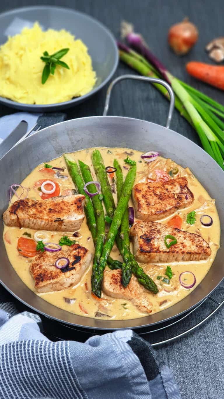 Puten-Medaillons in Senf-Sahne-Soße - Lydiasfoodblog