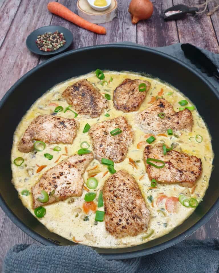 Puten-Medaillons in Senf-Sahne-Soße - Lydiasfoodblog