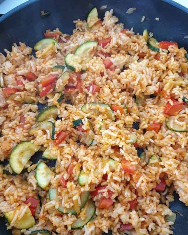 Puten-Gemüse-Spieße mit Gemüse-Reis | Lydiasfoodblog
