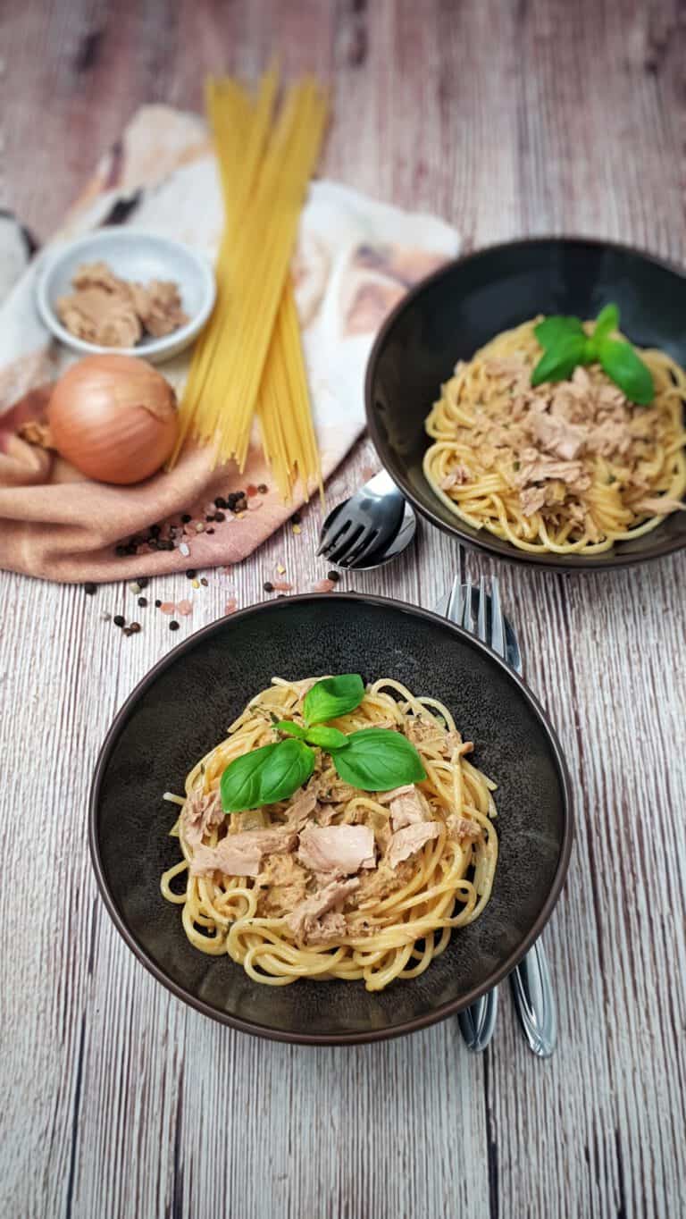 Thunfisch-Sahne-Soße mit Spaghetti | Lydiasfoodblog