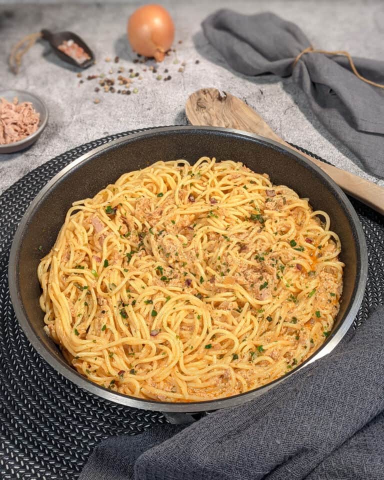 Thunfisch-Sahne-Soße mit Spaghetti - Lydiasfoodblog