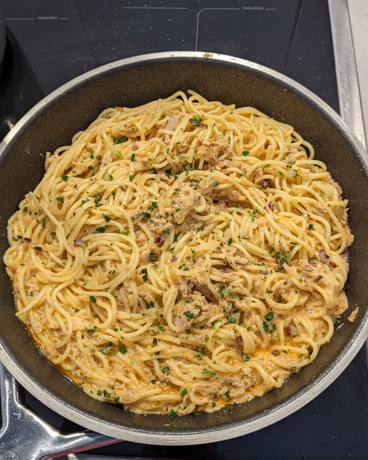Thunfisch-Sahne-Soße mit Spaghetti - Lydiasfoodblog