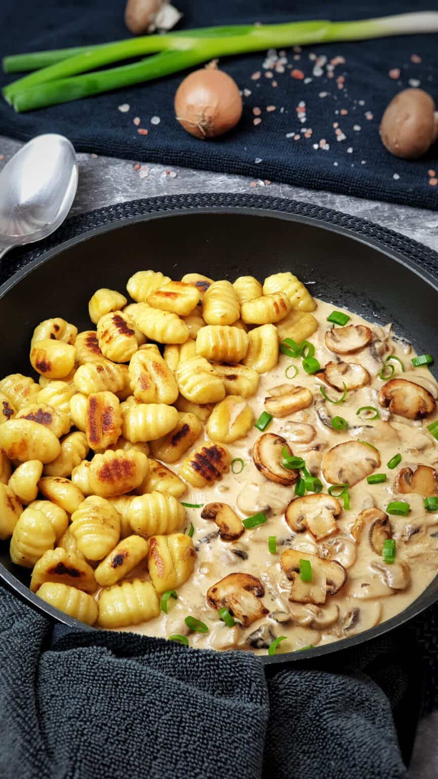 Gnocchi mit Pilz Rahm Soße - Lydiasfoodblog