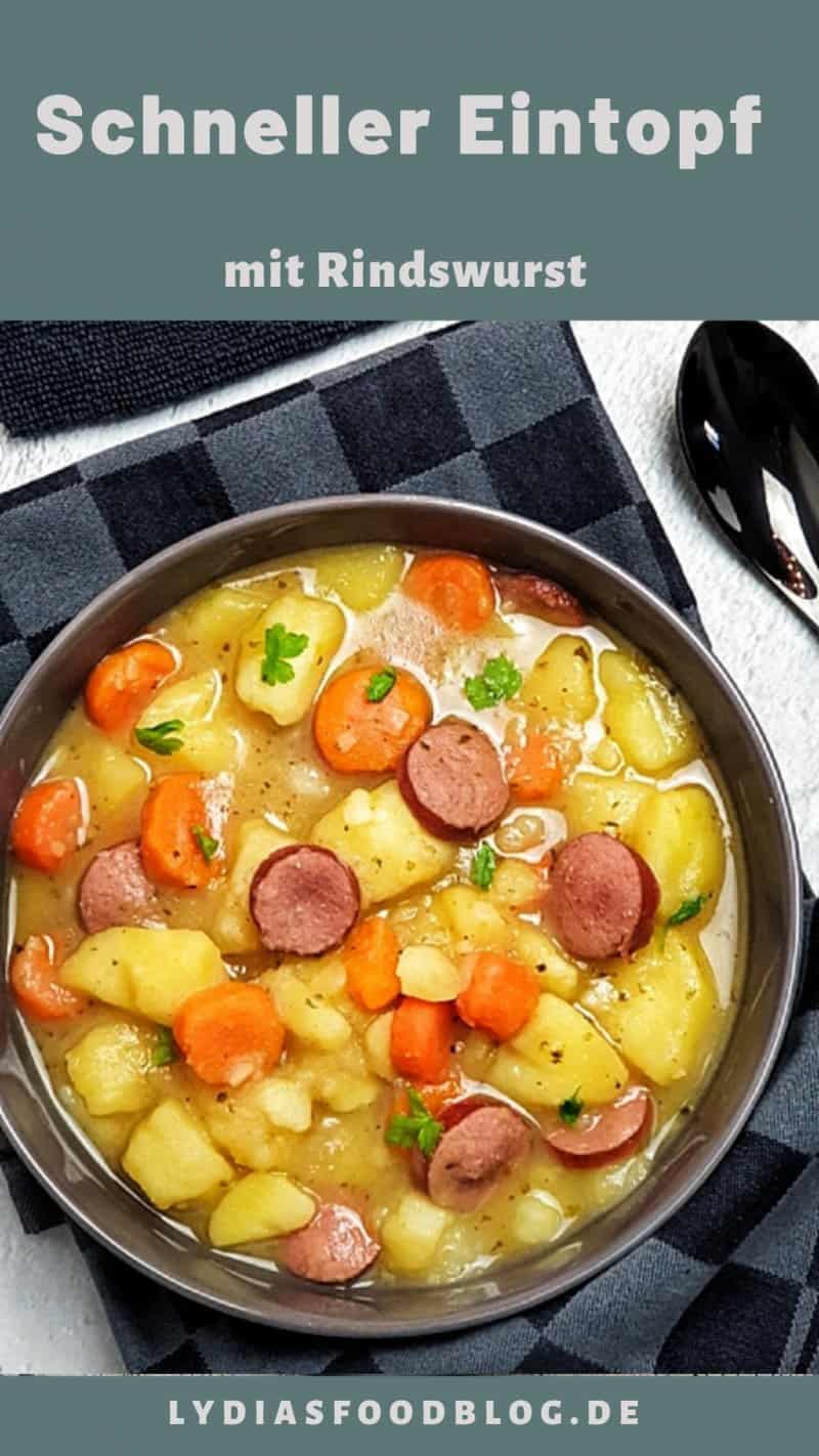 Kartoffel-Möhren-Eintopf mit Rindswurst - Lydiasfoodblog