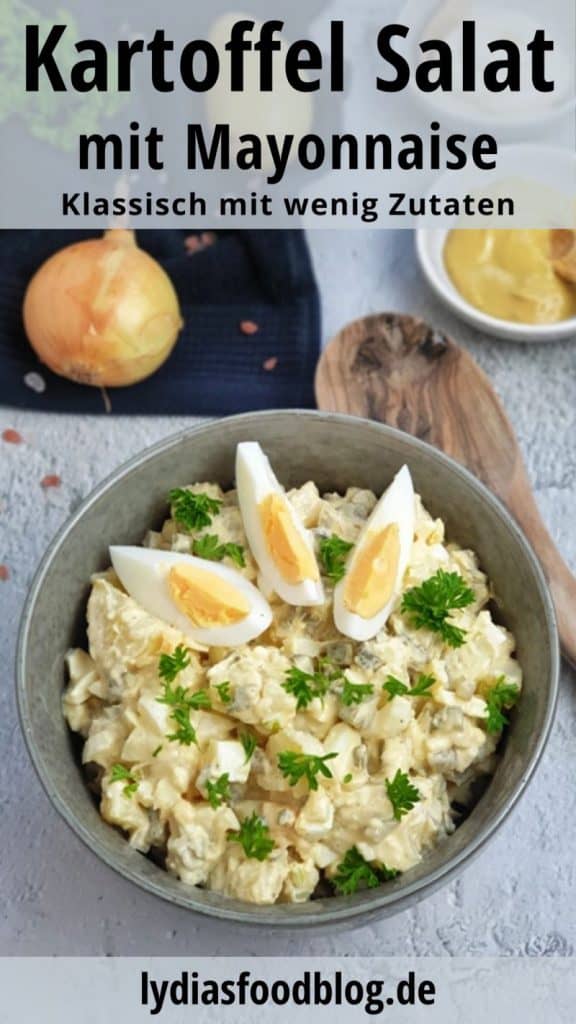 Klassischer Kartoffelsalat mit Ei und Mayonnaise - Lydiasfoodblog