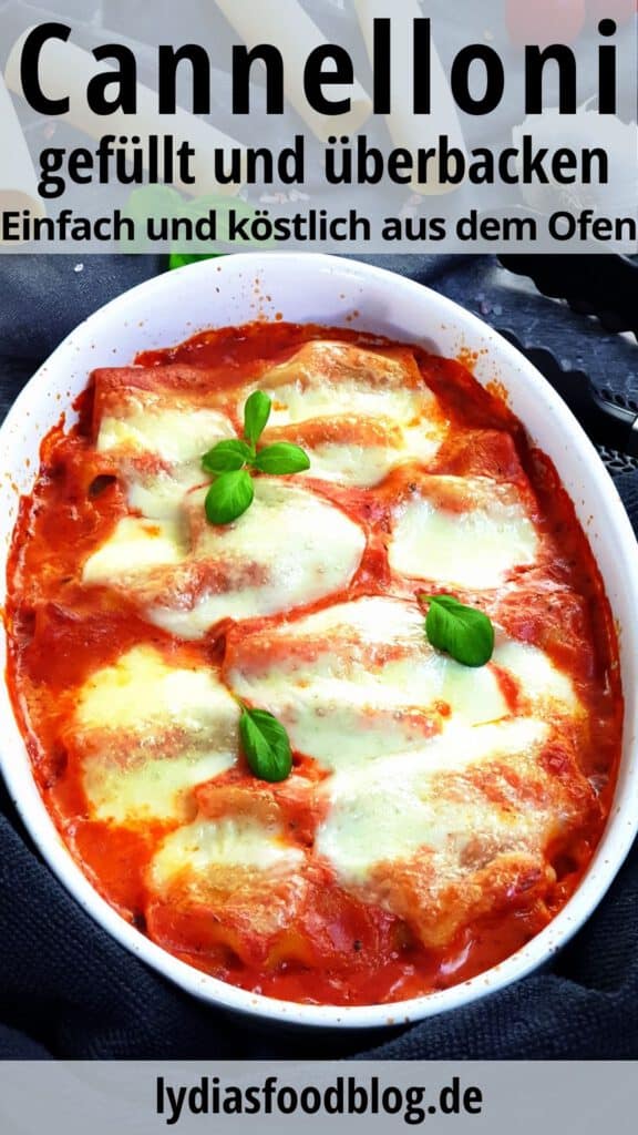 Wie Lange Müssen Cannelloni In Den Ofen Cannelloni mit Hackfleisch und Mozzarella aus dem Ofen - Lydiasfoodblog