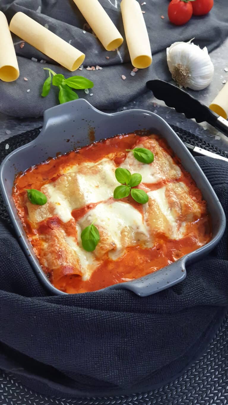 Cannelloni mit Hackfleisch und Mozzarella aus dem Ofen - Lydiasfoodblog