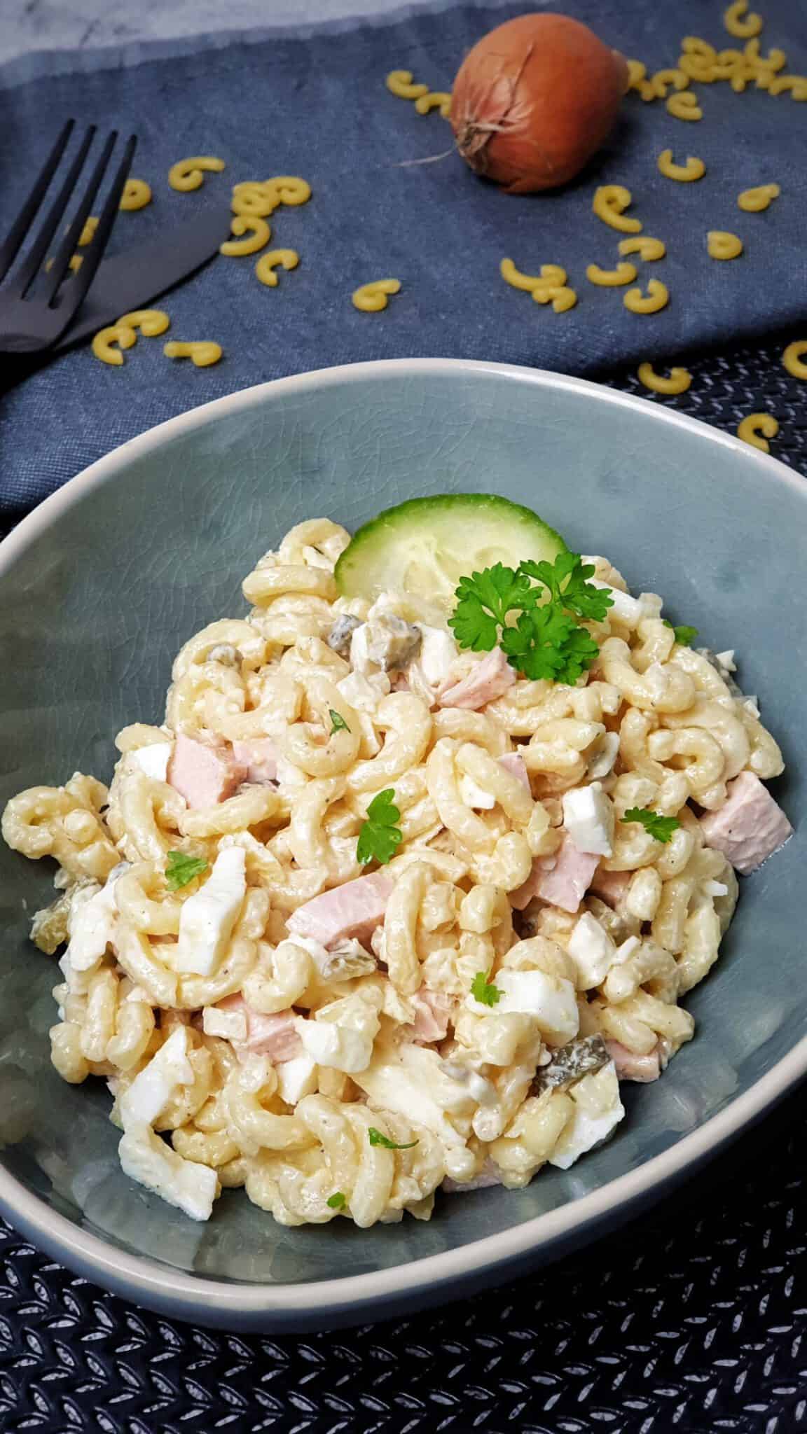 Nudelsalat mit Mayonnaise - Lydiasfoodblog