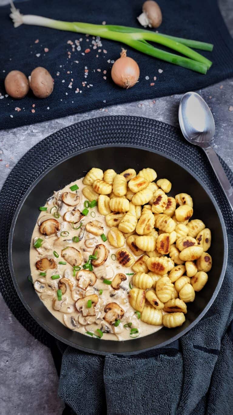 Gnocchi mit Pilz Rahm Soße - Lydiasfoodblog