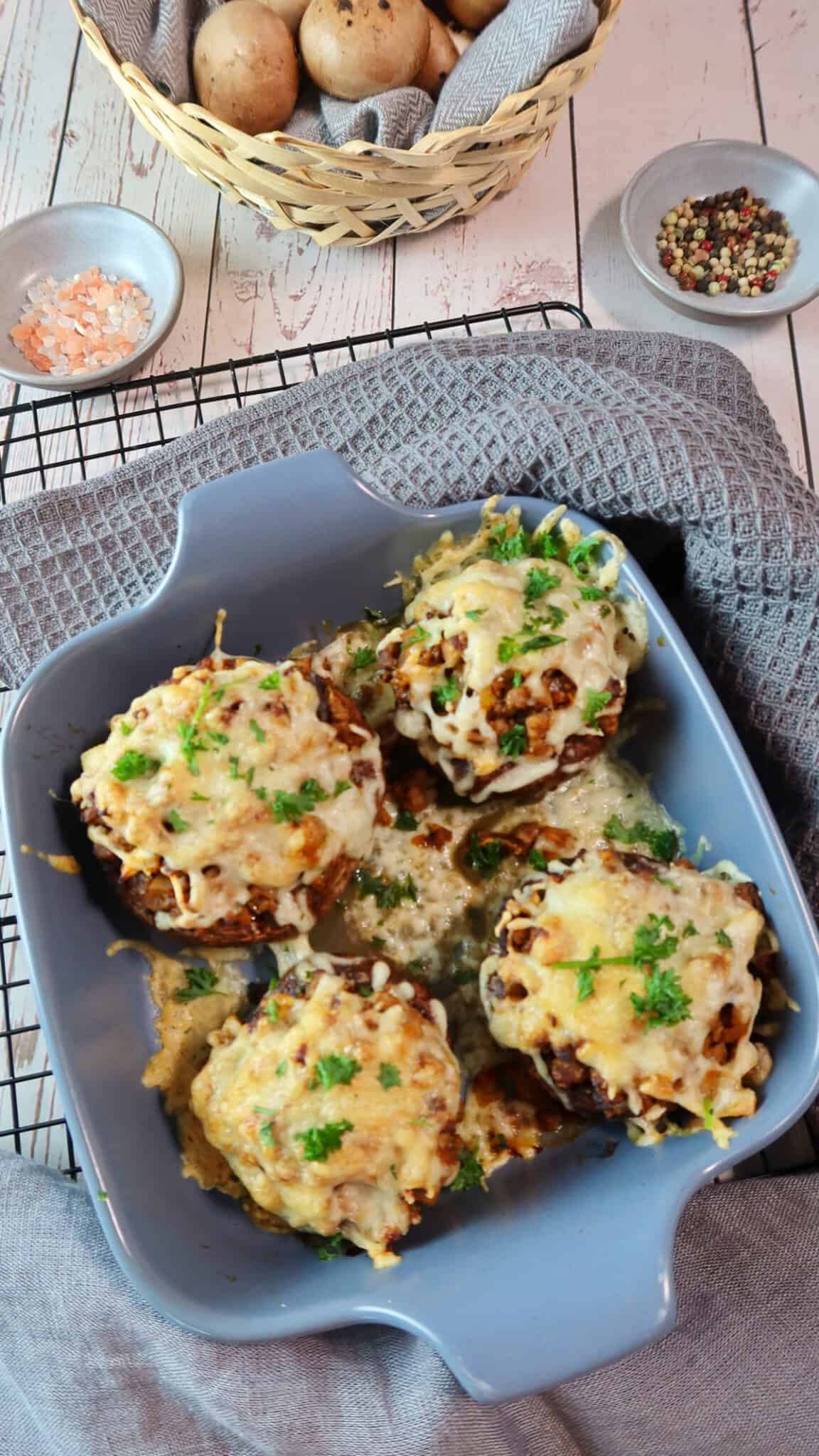 Gefüllte Champignons mit Hackfleisch - Lydiasfoodblog