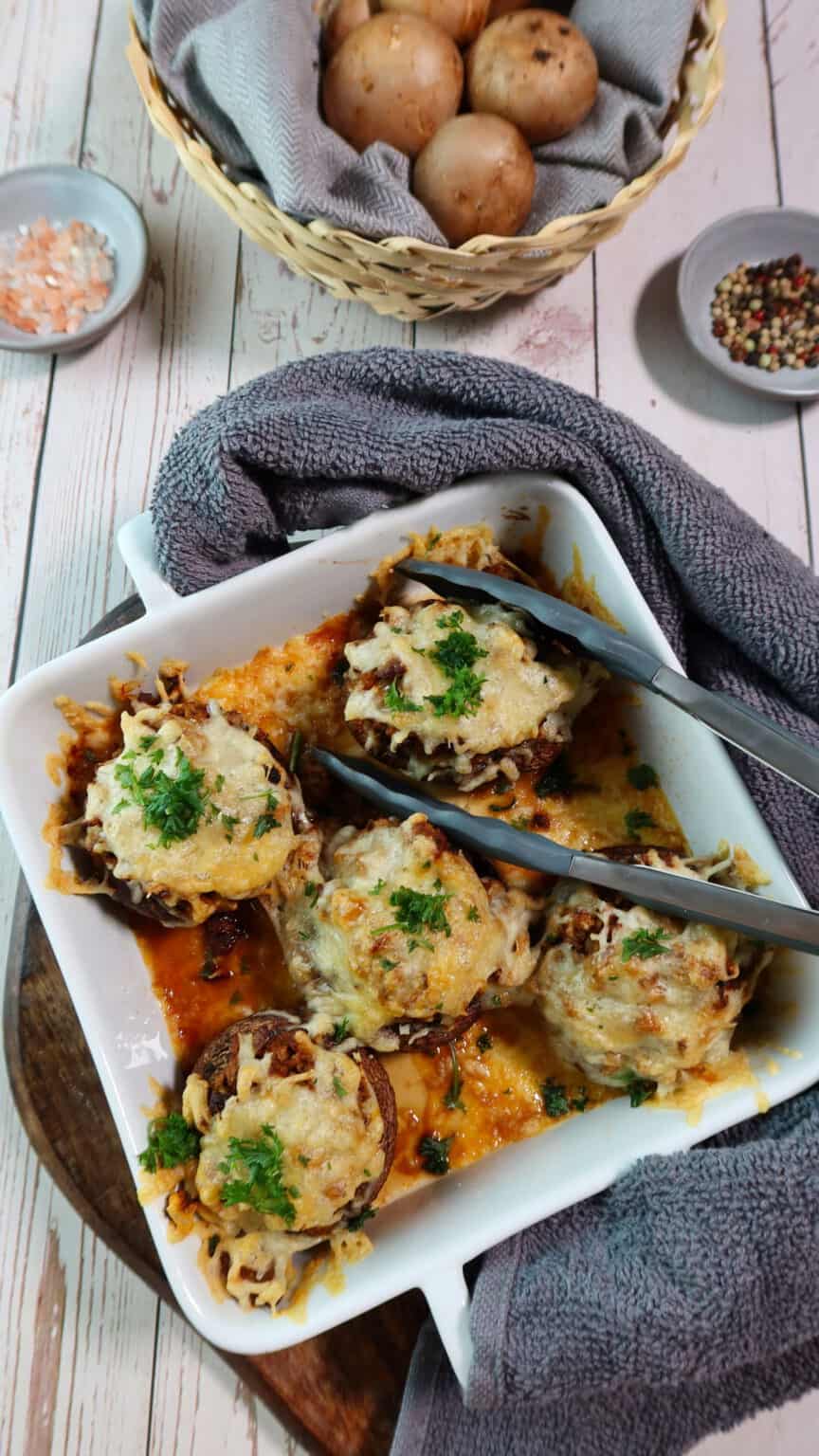 Gefüllte Champignons mit Hackfleisch - Lydiasfoodblog