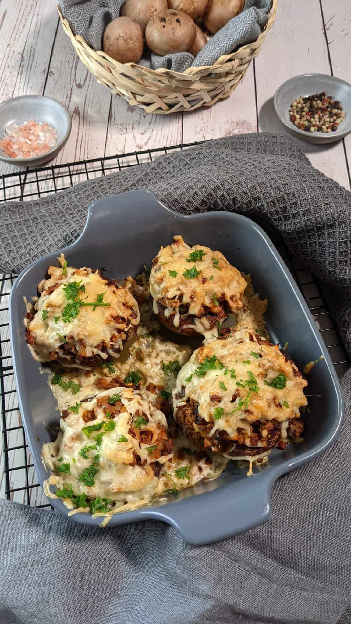 Gefüllte Champignons mit Hackfleisch - Lydiasfoodblog