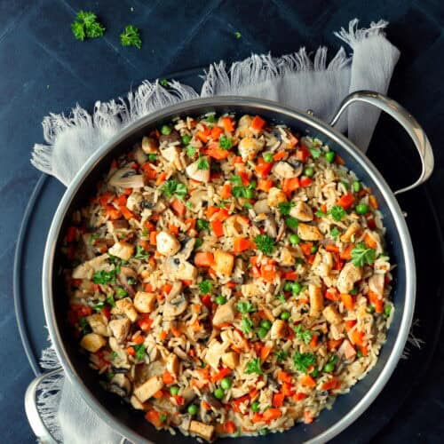 One Pot Hühnerfrikassee mit Huhn.